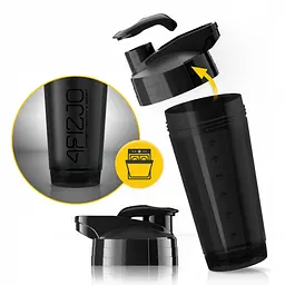 Шейкер спортивний 4FIZJO Ultra 700 мл Black (P-5905973407090) - мініатюра 11