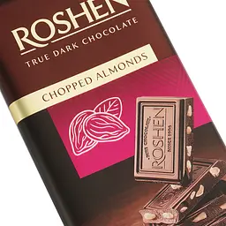 Уцінка. Шоколад Roshen чорний з підсоленим мигдалем 85 г (861864) - мініатюра 3