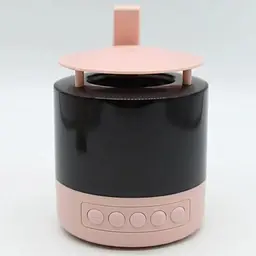 Портативна блютуз-колонка караоке Smart portable speaker K-19 5W, Рожевий, музична колонка з мікрофонами - мініатюра 8
