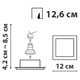 Точковий світильник Friendlylight Gypsum Recessed FL1096 - мініатюра 3