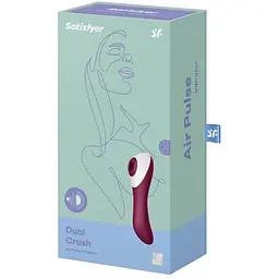 Вакуумний стимулятор із вібрацією Satisfyer Dual Crush Wine Red Wine Red - мініатюра 4
