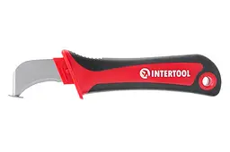 Ніж будівельний кабельника електрика для зняття ізоляції Intertool HT-0562 170 мм з п'ятою - мініатюра 5