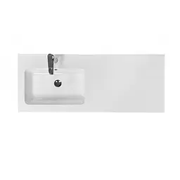 Умивальник накладний Adamant Flat White 120 L штучний камінь 1200x478x140мм 120 см - мініатюра 3