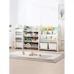 Дитячий стелаж Mealux Line White (KD-E196 White) - мініатюра 2