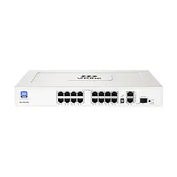 PoE-комутатор 19-портовий некерований Wiking WK-PS219GF, 16x100Mbps PoE, 2x1000Mbps Uplink, 1x1000Mbps SFP, 180W (73-00272) - мініатюра 2