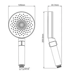 Лійка для душу Xiaomi Mijia pressurized hand shower (MJZYSCHS01DB) Сріблястий - мініатюра 3