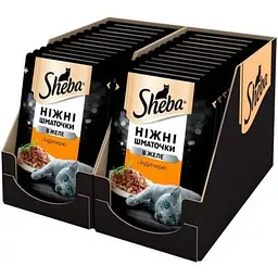 Вологий корм для кішок Sheba cij POU з індичкою в желе 85 г (4770608257231) - мініатюра 3