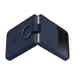 Чохол Samsung Galaxy Z Flip 4 Silicone Cover with Ring Navy sm-f721b - мініатюра 3