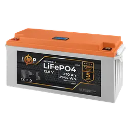 Акумулятор LP LiFePO4 LCD 12V (12,8V) - 230 Ah (2944Wh) (BMS 100A/50A) пластик - мініатюра 2