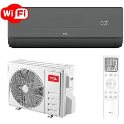 Кондиціонер до 70 м² TCL для дому з Wi-Fi TAC-24CHSD/ZG41IHB Black Heat Pump Inverter R32 WI-FI підходить для обігріву до -15 °C