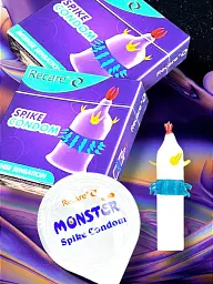 Презерватив Recare Spike Violet з шипами та вусиками 1 шт. (ROZ6501053563) - мініатюра 3