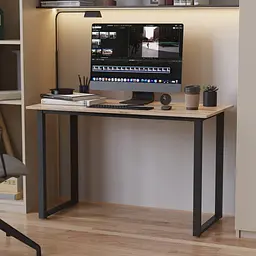 Стіл письмовий Кнап 2 Ferrum-decor 750x1000x600 Чорний метал ДСП Дуб Сан-Марино 16 мм (FRD-106387)