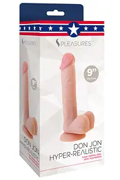 Фалоімітатор Pleasures Don Jon HiperRealistic 22.5 см тілесний - мініатюра 3