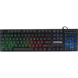 Клавіатура GamePro GK296, чорний, USB, мембранна, RGB-підсвічування, 104 кнопки, 1.4 м, UK/EN