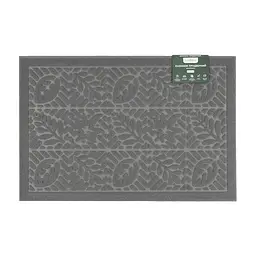Килимок придверний Eco Fabric Листя без кромки сірий 40 х 60 см (4060-007)
