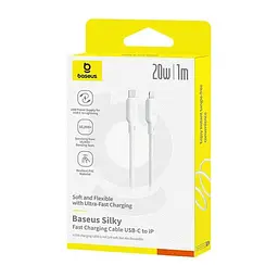 Кабель Baseus Silky Series Fast Charging Cable Type-C to iP 20W 1m білий - мініатюра 2