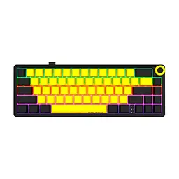 Клавіатура Lorgar KBP70MW Pro RGB Wireless/Bluetooth/USB UA Black/Yellow (LRG-KBP70MW-YL-US)