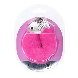 Наручники Ouch! Heavy-duty Fluffy Handcuffs (рожевий) - мініатюра 3