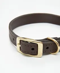 Шкіряний нашийник для собак "Classy" L шоколадний (обхват шиї 39-47) - мініатюра 2