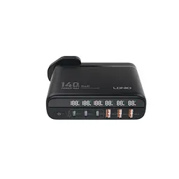 Адаптер живлення мережевий зарядний пристрій LDNIO A6140C 140W LED display GAN