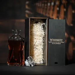 Подарунковий набір віскі Whiskey Stones №11 графин Bormioli Rocco Cassiopea в дерев'яному пеналі - мініатюра 4