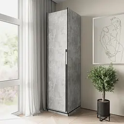 Шафа розпашна Moreli Ramo FR-0012 з полицями та штангою для одягу 518х570х2100 мм Бетон