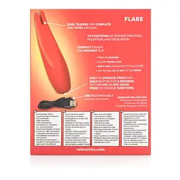 Вібратор для клітора CalExotics Red Hot Flare 11.5 см червоний - мініатюра 7