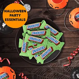 Шоколадні батончики Snickers Ghoulish Green Milk Chocolate Halloween 188г - мініатюра 4