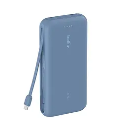 Belkin Акумулятор портативний літій-іонний Power Bank Belkin 20000мА·рік, 20Вт, з інтегрованим кабелем USB-C, синій - мініатюра 2