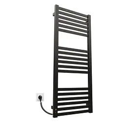 Електрична рушникосушарка Kosser Герда 1200x500 EL ДГ04EL, Чорний матовий, Ліве