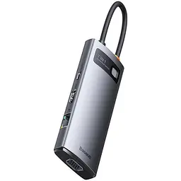 Хаб конвертер Baseus Metal Gleam Usb-C - VGA 7-in-1 WKWG040013 - мініатюра 2