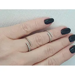 Срібне незамкнене кільце Qvaliz з фіанітами. 901-01049 14 - мініатюра 2