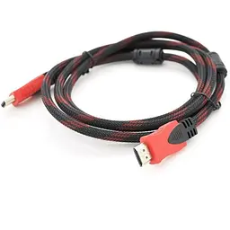 Кабель мультимедійний HDMI M to HDMI M 10.0m V1.4 black/red Merlion (YT-HDMI(M)/(M)NY/RD-10m)