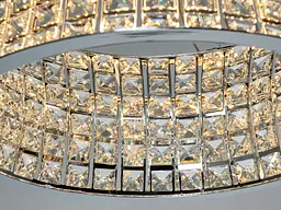 LED підвісна кришталева люстра 110Вт хром пульт - мініатюра 7