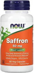 Шафран Now Foods Saffron 50 мг 60 вег капс