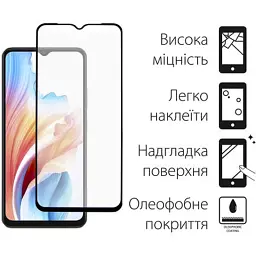 Стекло защитное Dengos Oppo A18 (black) (TGFG-324) - миниатюра 2