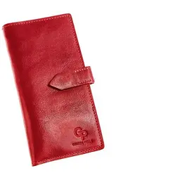 Портмоне, червоне жіноче з хлястиком GRANDE PELLE 18х9х1.5 см acs0032210 - мініатюра 2