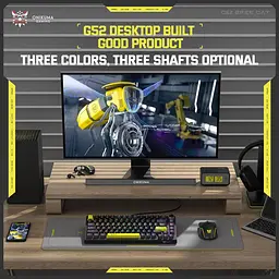 Клавіатура Onikuma бездротова ігрова G44 Pro з RGB підсвіткою Bluetooth / 2.4GHz / кабель геймерська для ПК - мініатюра 7