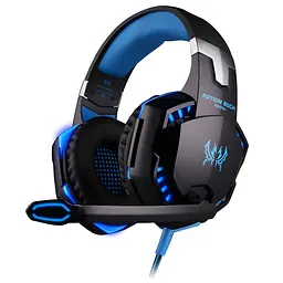 Геймерські навушники Kotion Each G2000 Pro Gaming з підсвіткою (Чорно-синій)
