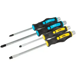 Набір ударних викруток Mastertool PH2 x PH3 x SL6 x SL8 (у наборі 4 шт.) 40-1154