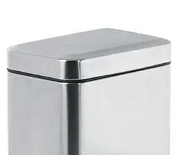 Відро для сміття з плавним закриттям прямокутне Zerix Sansa-TC0105 SS Color 5л нержавіюча сталь ZX5893, Нержавіюча сталь - мініатюра 6