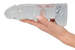 Фалоімітатор Crystal Clear Big Dong 23 см прозорий - мініатюра 7