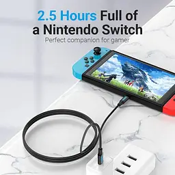 Кабель USB 2.0 Type-C M-M, 1 м, 100W Чорний, Vention - мініатюра 7
