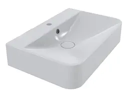 Умивальник Miraggio CHAMONIX (0000759) Miramarble, Глянцевий, Накладний/Підвісний, Білий