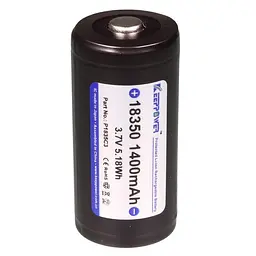 Акумулятор 18350 Keeppower P1835C3 1400 mAh (Чорний) - мініатюра 5