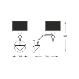 Настінний світильник Zuma Line JEWELLERY W1550-01A-F4B3 - мініатюра 2