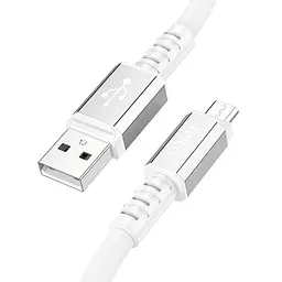 Дата кабель Hoco X85 Strength USB to MicroUSB (1m) White - мініатюра 2