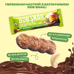 Фруктово-горіховий батончик Bob Snail Яблуко-манго-кеш'ю-кріспи кіноа з молочним шоколадом 35 г - мініатюра 3