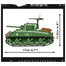 Конструктор Cobi Company of Heroes 3 Танк M4 Шерман, 615 деталей (COBI-3044) - мініатюра 6