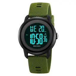 Чоловічий наручний годинник Skmei 2218 спортивний електронний цифровий Army Green, 2218AG (19158) - мініатюра 2
